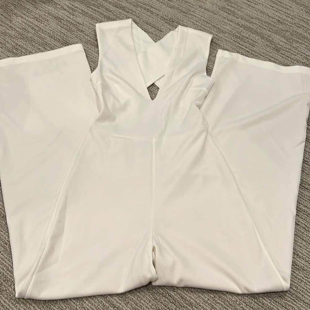 Lulus thinking out loud white jumpsuit!